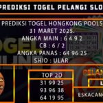 PREDIKSI TOGEL HONGKONG 31/MARET/2025