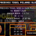 PREDIKSI TOGEL NEWGUINEA 16/MARET/2025