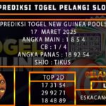 PREDIKSI TOGEL NEWGUINEA 17/MARET/2025