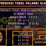PREDIKSI TOGEL NEWGUINEA 02/MARET/2025