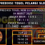 PREDIKSI TOGEL NEWGUINEA 04/MARET/2025
