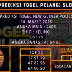 PREDIKSI TOGEL NEWGUINEA 10/MARET/2025