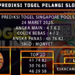 PREDIKSI TOGEL SINGAPORE 24/MARET/2025