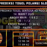 PREDIKSI TOGEL SENTOSA4D 14/MARET/2025