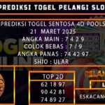 PREDIKSI TOGEL SENTOSA4D 21/MARET/2025