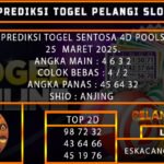 PREDIKSI TOGEL SENTOSA4D 25/MARET/2025