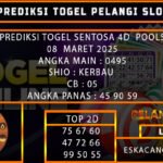 PREDIKSI TOGEL SENTOSA4D 08/MARET/2025