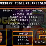 PREDIKSI TOGEL SENTOSATOTO 29/MARET/2025