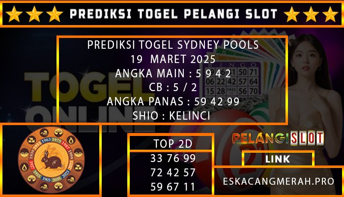 PREDIKSI TOGEL SYDNEY 19/MARET/2025