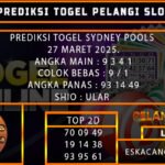 PREDIKSI TOGEL SYDNEY 27/MARET/2025