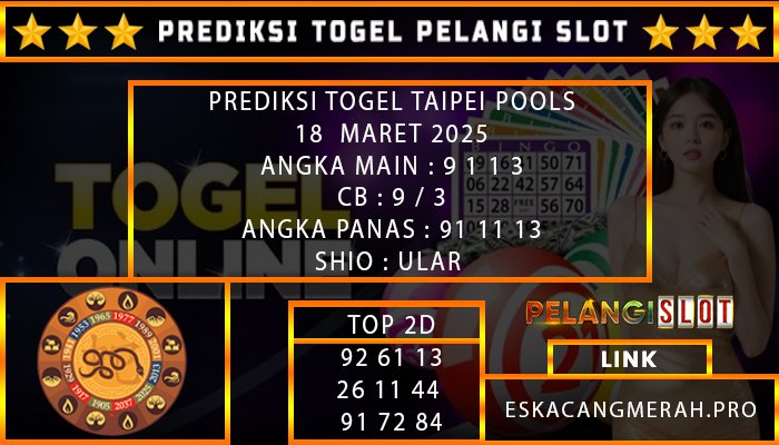 PREDIKSI TOGEL TAIPEI 18/MARET/2025