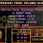 PREDIKSI TOGEL TELKOMSEL 23/MARET/2025