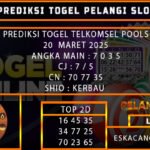 PREDIKSI TOGEL TELKOMSEL 20/MARET/2025