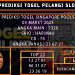 PREDIKSI TOGEL SINGAPORE 05/MARET/2025