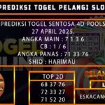 PREDIKSI TOGEL SENTOSA4D 27/APRIL/2025