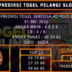 PREDIKSI TOGEL SENTOSA4D 01/MEI/2025