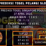 PREDIKSI TOGEL SINGAPORE 27/APRIL/2025