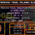 PREDIKSI TOGEL SINGAPORE 07/APRIL/2025