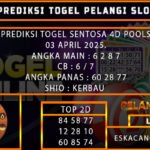 PREDIKSI TOGEL SENTOSA4D 03/APRIL/2025