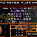 PREDIKSI TOGEL SYDNEY 03/APRIL/2025