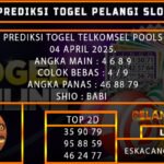 PREDIKSI TOGEL TELKOMSEL 04/APRIL/2025