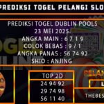PREDIKSI TOGEL DUBLIN 23/MEI/2025