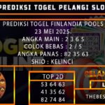 PREDIKSI TOGEL FINLANDIA 23/MEI/2025