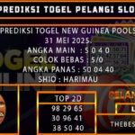 PREDIKSI TOGEL NEWGUINEA 31/MEI/2025