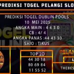 PREDIKSI TOGEL DUBLIN POOLS 10 MEI 2025