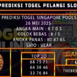 PREDIKSI TOGEL SINGAPORE POOLS 26 MEI 2025