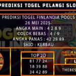 PREDIKSI TOGEL FINLANDIA POOLS 26 MEI 2025