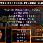 PREDIKSI TOGEL TAIPEI POOLS 26 MEI 2025