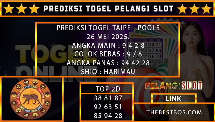 PREDIKSI TOGEL TAIPEI POOLS 26 MEI 2025