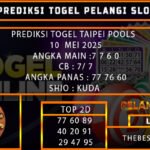 PREDIKSI TOGEL TAIPEI POOLS 10 MEI 2025
