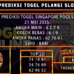 PREDIKSI TOGEL SINGAPORE 21/MEI/2025
