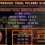 PREDIKSI TOGEL SENTOSA4D 25/MEI/2025
