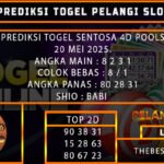 PREDIKSI TOGEL SENTOSA4D 20/MEI/2025