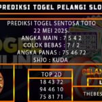 PREDIKSI TOGEL SENTOSATOTO 22/MEI/2025