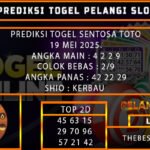 PREDIKSI TOGEL SENTOSATOTO 19/MEI2025