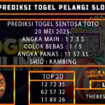 PREDIKSI TOGEL SENTOSATOTO 20/MEI/2025