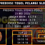 PREDIKSI TOGEL SYDNEY 23/MEI/2025