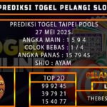 PREDIKSI TOGEL TAIPEI 27/MEI/2025