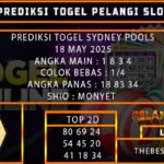 PREDIKSI TOGEL SYDNEY POOLS 18 MEI 2025