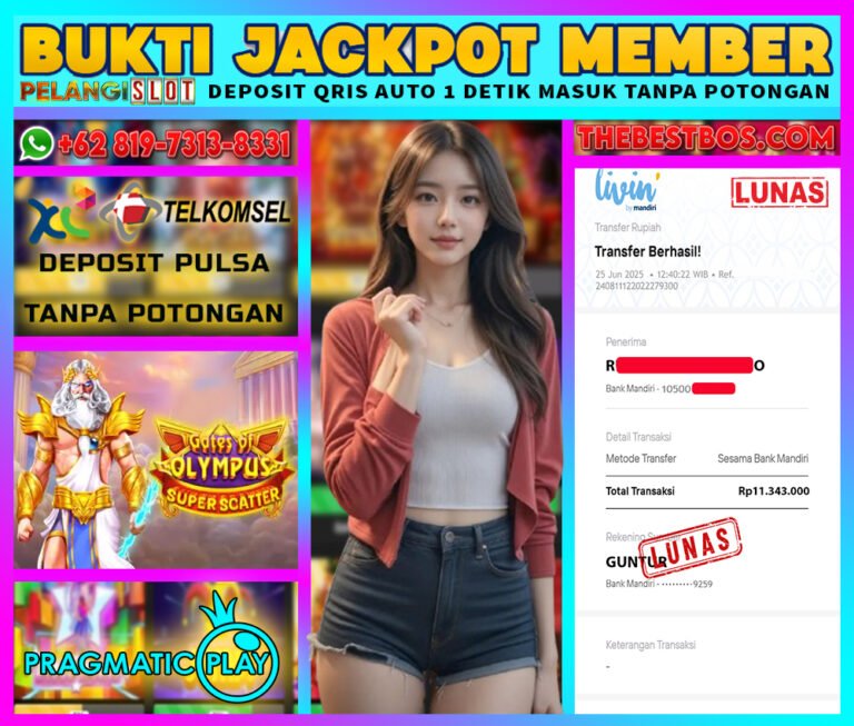 BUKTI JACKPOT PRAGMATIC 25/JUNI/2025