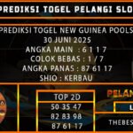 PREDIKSI TOGEL NEW GUINEA POOLS 30 JUNI 2025