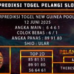 PREDIKSI TOGEL NEW GUINEA POOLS 12 JUNI 2025
