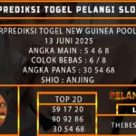 PREDIKSI TOGEL NEW GUINEA POOLS 13 JUNI 2025