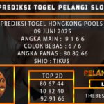 PREDIKSI TOGEL HONGKONG POOLS 09 JUNI 2025