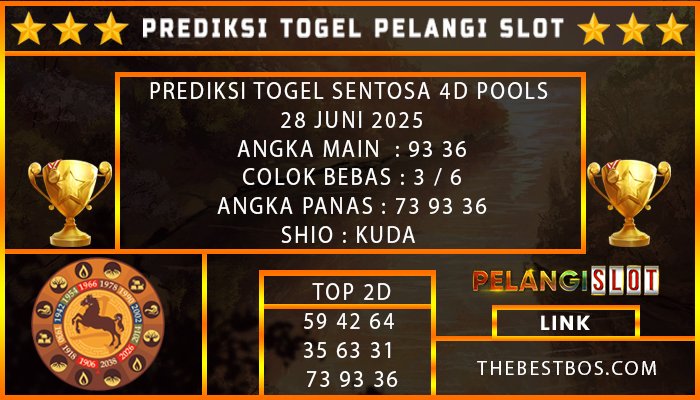 PREDIKSI TOGEL SENTOSA 4D POOLS 28 JUNI 2025