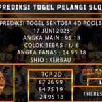 PREDIKSI TOGEL SENTOSA 4D POOLS 17 JUNI 2025